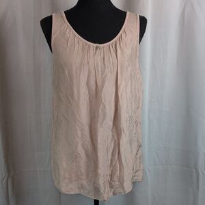 Tan Relaxed Sleeveless Tank Top